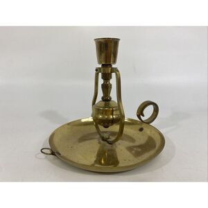 Vintage English Nautical Ship Boat Brass Weighted Swinging Taper Candle Holder